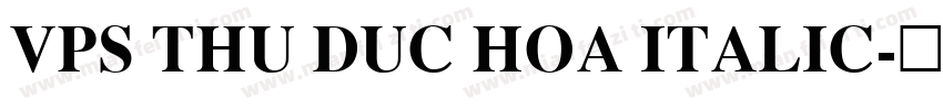 VPS Thu Duc Hoa Italic字体转换
